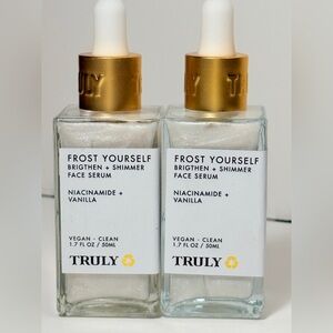 TRULY Frost Yourself Brighten + Shimmer Face Serum - 1.7 fl oz (x2) - NEW